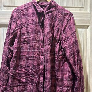 Women's XL Sonoma Plaid Button Down